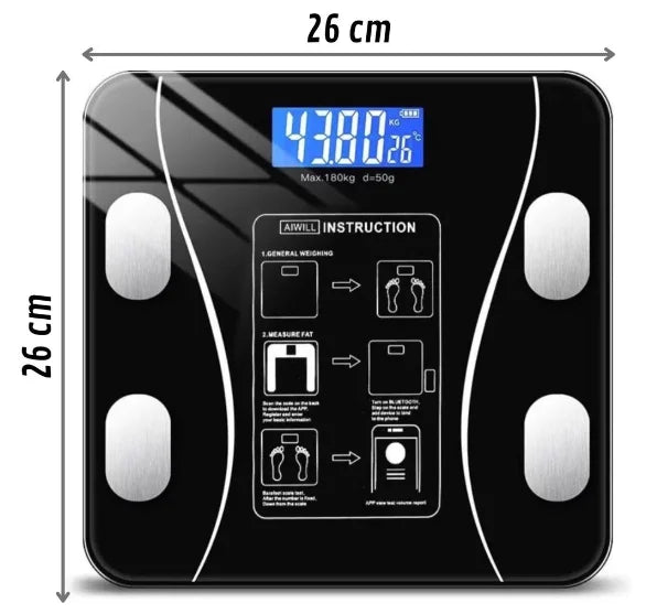 Balança Bioimpedância Digital Corporal - COMPRE 1 GANHE 3 BRINDES EXCLUSIVO