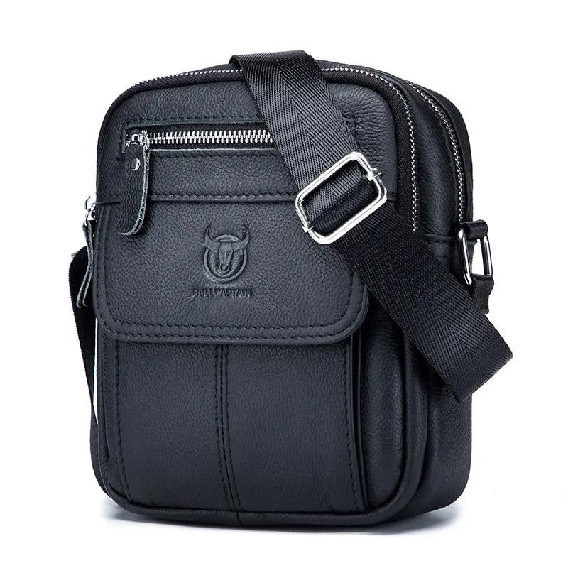 Bolsa de Couro Legítimo Transversal Clássica
