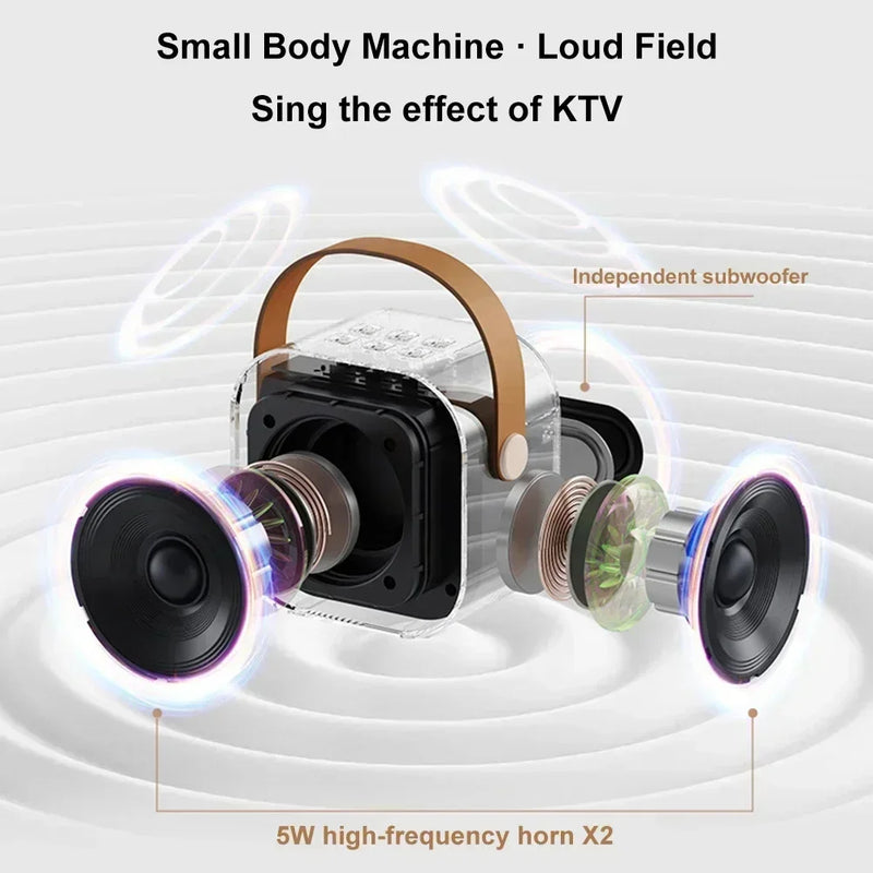 K12 Karaoke Machine Portable 5.3 PA Bluetooth /contem 2 micro-fones