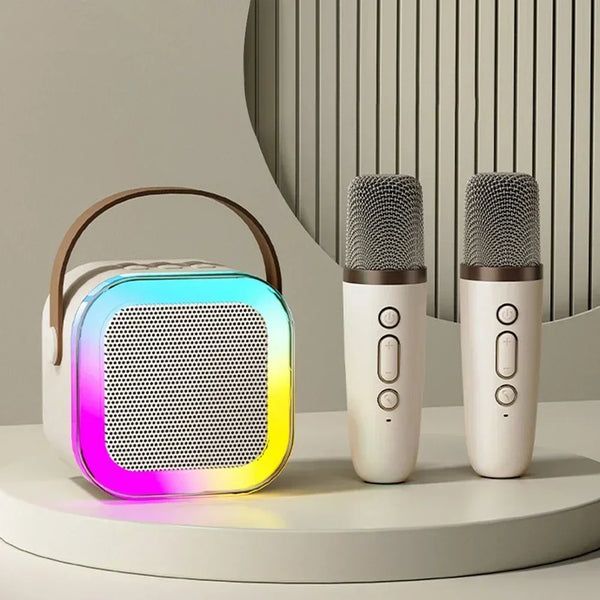 K12 Karaoke Machine Portable 5.3 PA Bluetooth /contem 2 micro-fones
